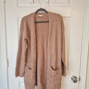Mystree Fuzzy Mauve Cardigan